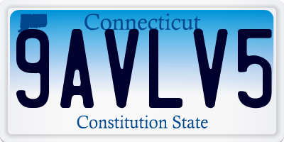 CT license plate 9AVLV5