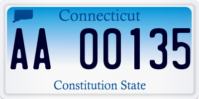 CT license plate AA00135
