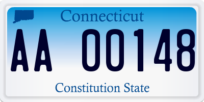 CT license plate AA00148