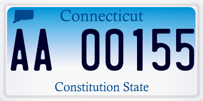 CT license plate AA00155