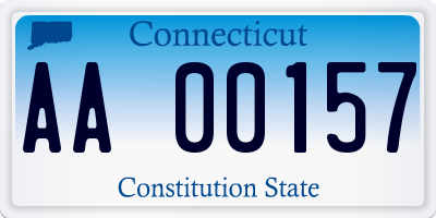 CT license plate AA00157