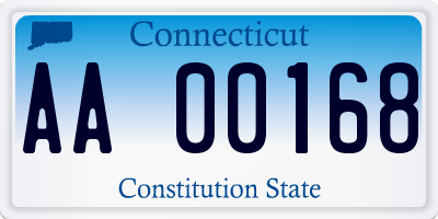 CT license plate AA00168