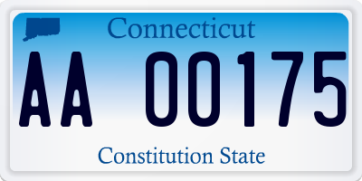 CT license plate AA00175