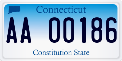 CT license plate AA00186