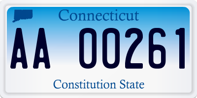 CT license plate AA00261