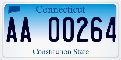 CT license plate AA00264