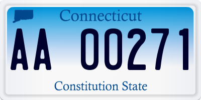 CT license plate AA00271