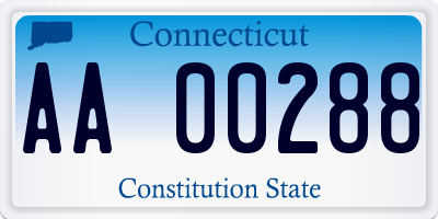 CT license plate AA00288