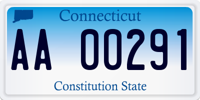 CT license plate AA00291