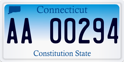 CT license plate AA00294