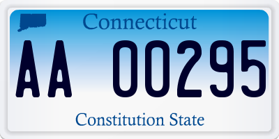 CT license plate AA00295