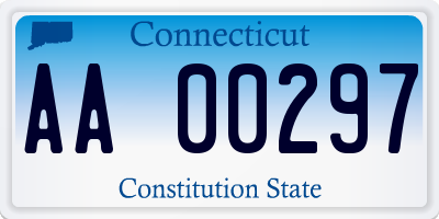 CT license plate AA00297