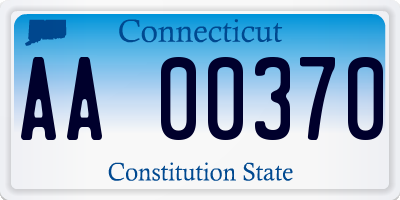 CT license plate AA00370