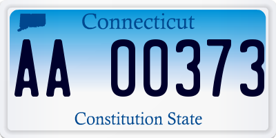 CT license plate AA00373