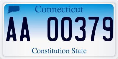 CT license plate AA00379