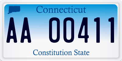 CT license plate AA00411