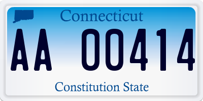 CT license plate AA00414