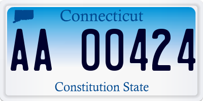 CT license plate AA00424