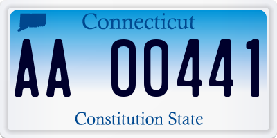 CT license plate AA00441