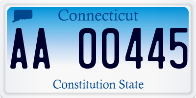 CT license plate AA00445