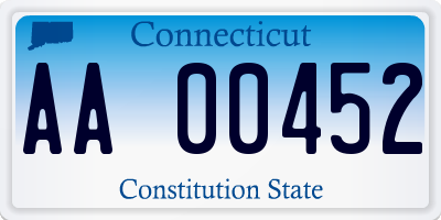 CT license plate AA00452