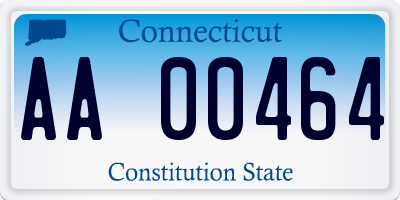 CT license plate AA00464