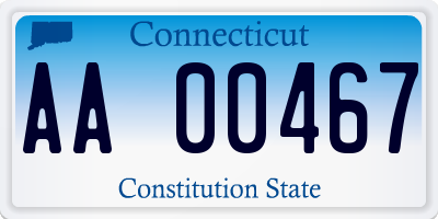 CT license plate AA00467