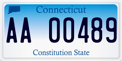 CT license plate AA00489