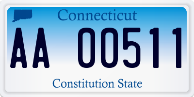 CT license plate AA00511