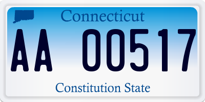 CT license plate AA00517