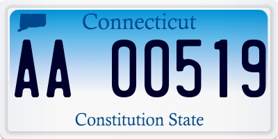 CT license plate AA00519