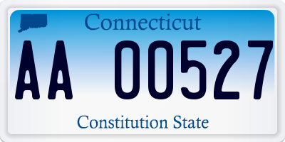 CT license plate AA00527