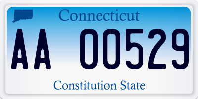 CT license plate AA00529