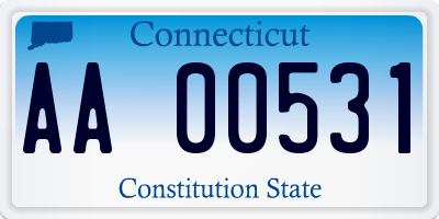 CT license plate AA00531