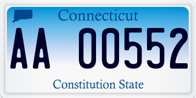 CT license plate AA00552