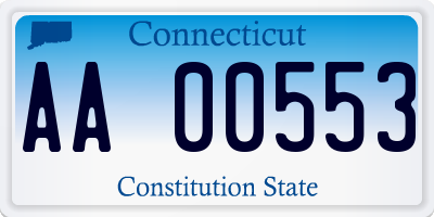 CT license plate AA00553