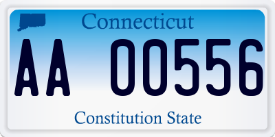 CT license plate AA00556