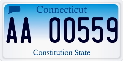 CT license plate AA00559