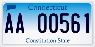 CT license plate AA00561