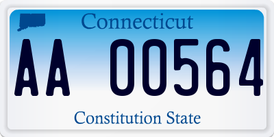 CT license plate AA00564