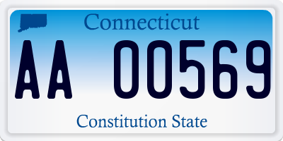 CT license plate AA00569