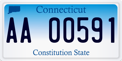 CT license plate AA00591