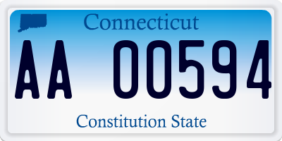 CT license plate AA00594