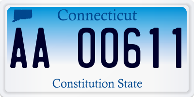 CT license plate AA00611