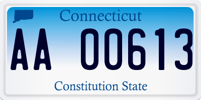 CT license plate AA00613