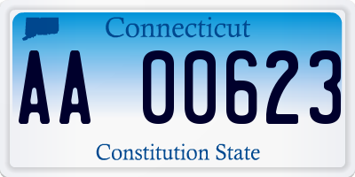 CT license plate AA00623