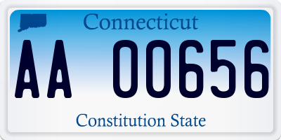 CT license plate AA00656