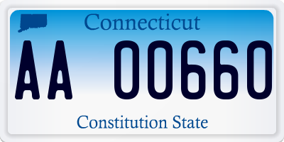 CT license plate AA00660