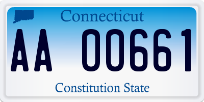 CT license plate AA00661