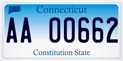 CT license plate AA00662